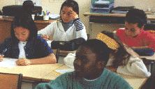 Vanessa, Caroline , Nacira et Abdoulaye